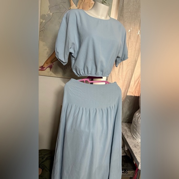 Ecowish 2 piece maxi skirt and crop top, woman’s 2 piece set, size small, new - Picture 7 of 16